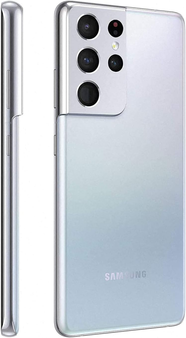Samsung Galaxy S21 Ultra 5G G998B 256GB RAM 12GB International Version, Phantom Silver (Renewed)